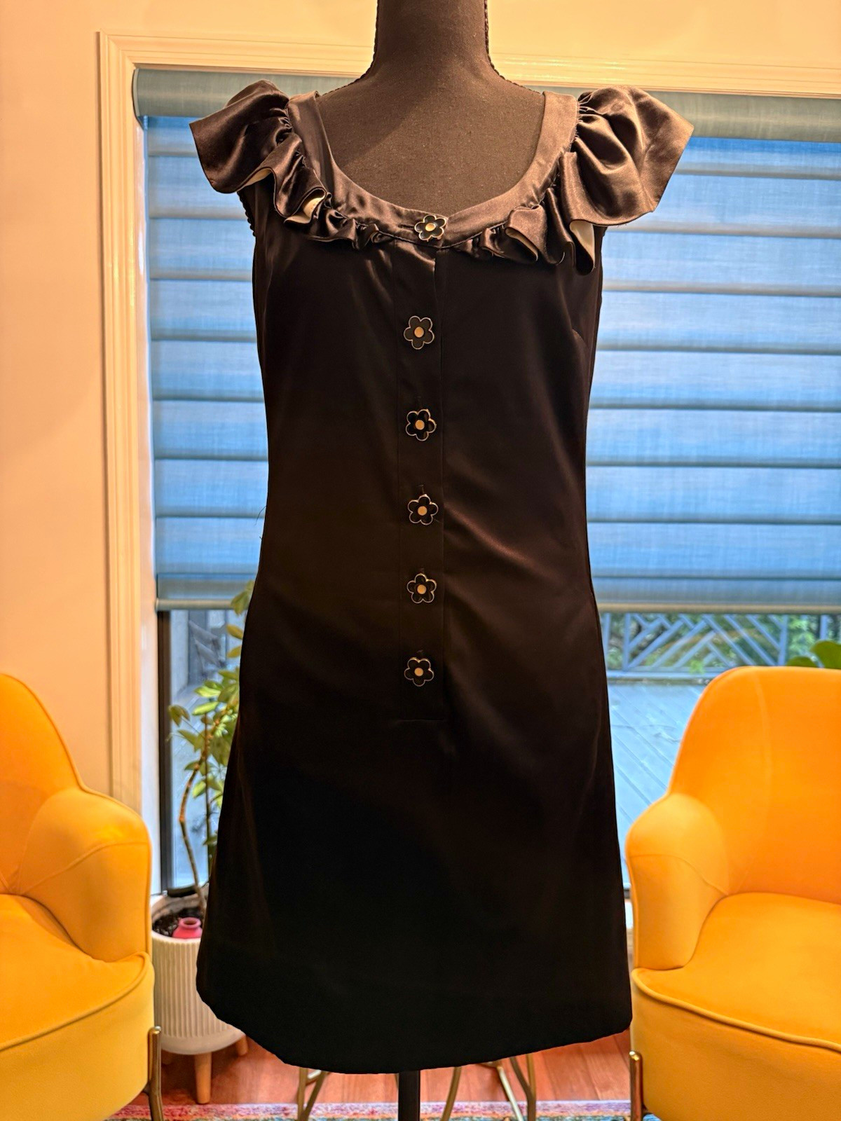 Rare 90’s Betsey Johnson Black Label 100% Silk Dress-Size 6