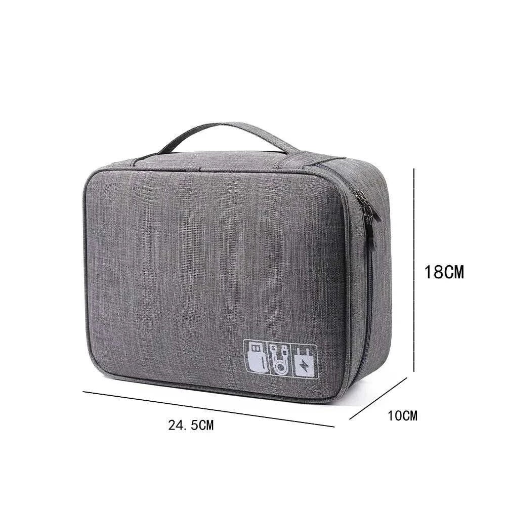 Portable Digital Storage Bag USB Gadget Waterproof Cable Organizer Pouch