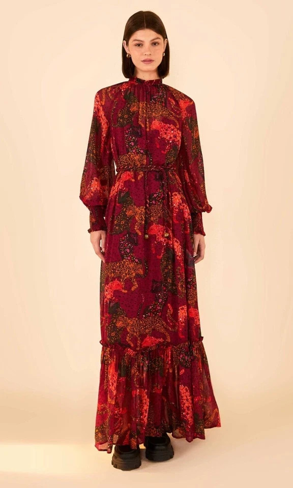 FARM RIO Bright Leopards Maxi Dress Regular price $300 – Small