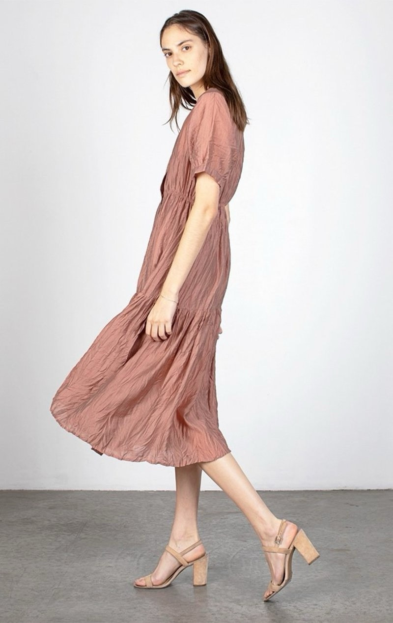 Women’s Mod Ref Button Front Savannah Dress Womens Size Small Lightweight Sheer