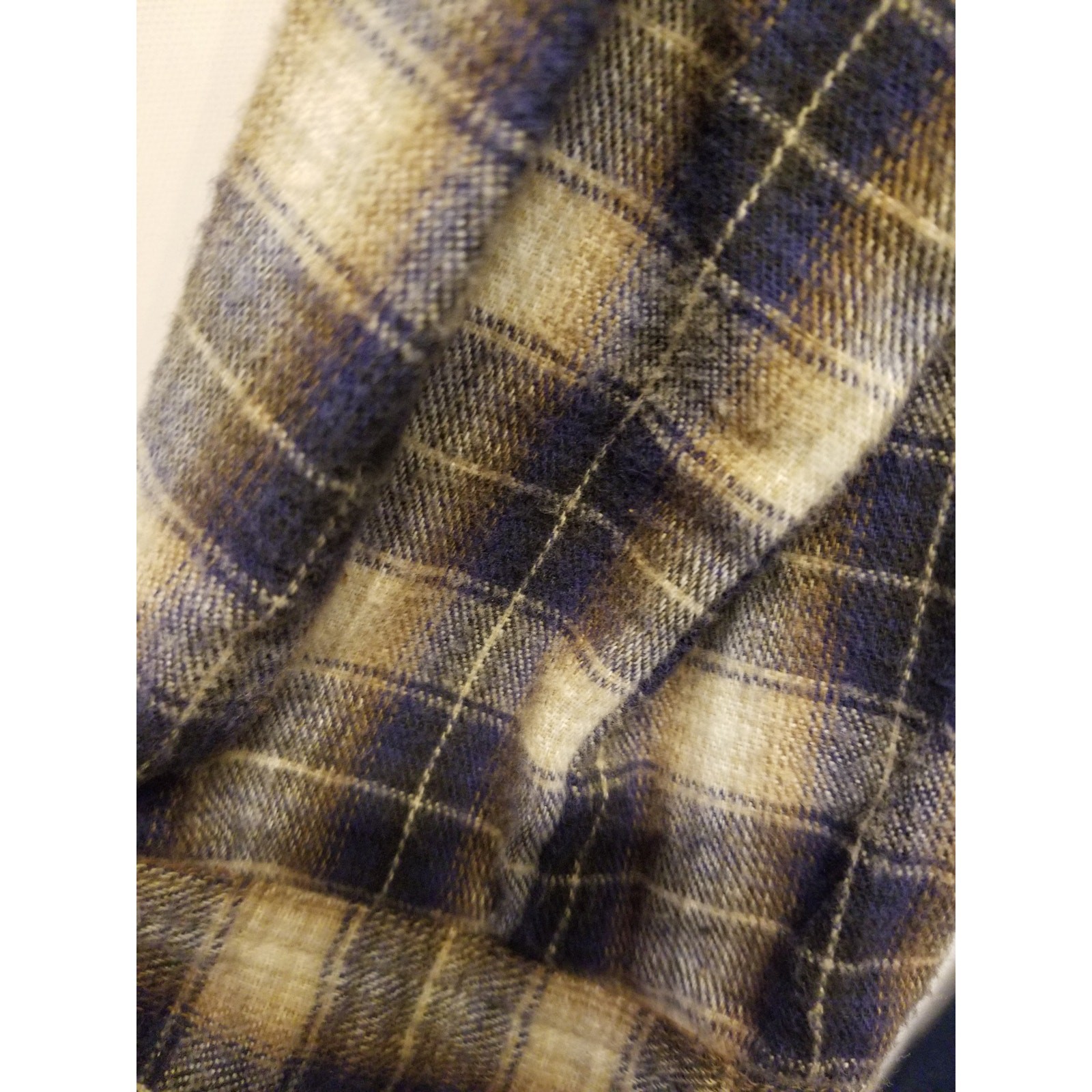 Vintage 90s Western Style Flannel Denim Dress Plaid Check Rodeo Style Size M