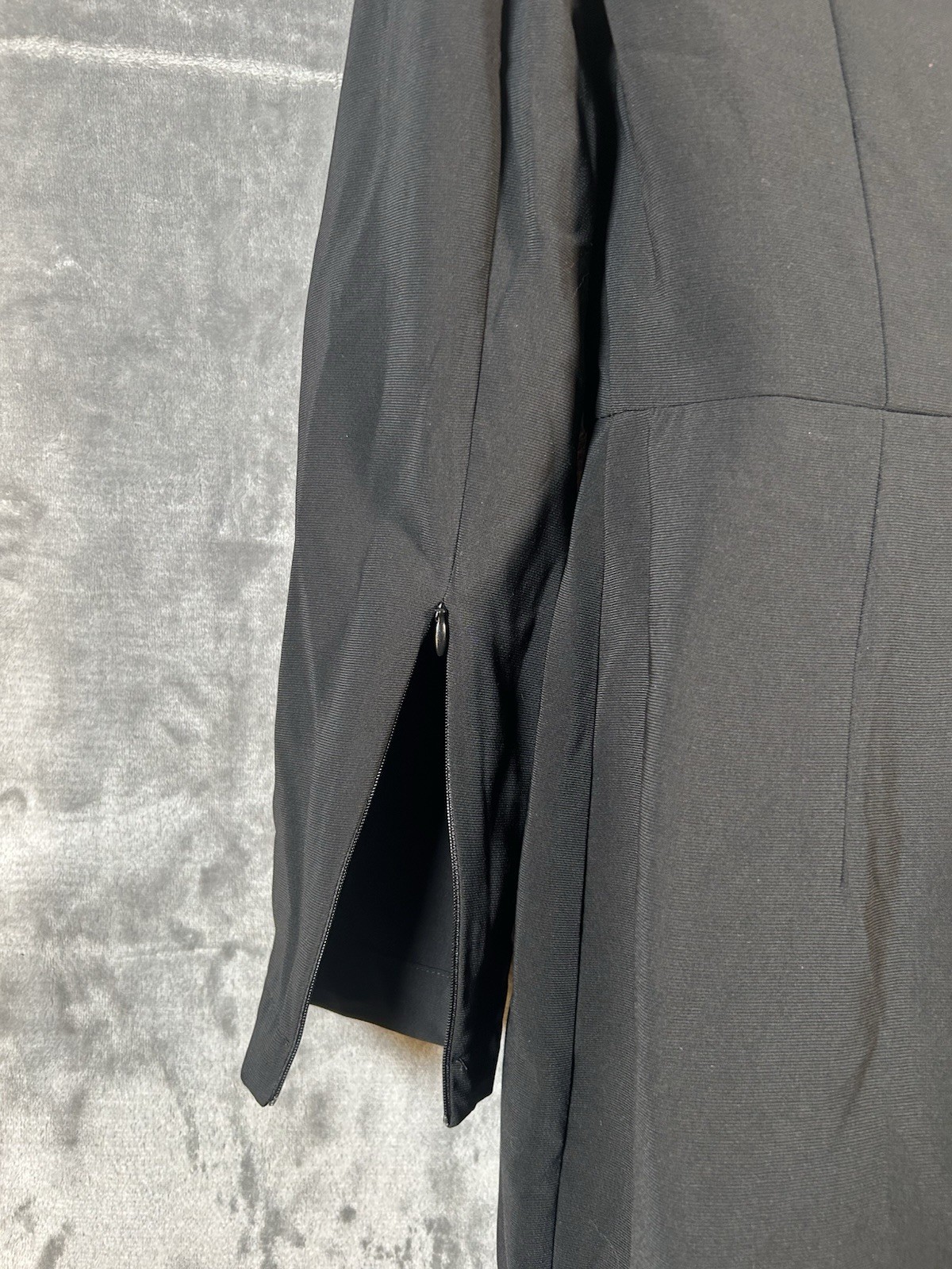 Dress Sergio Hudson Black Small Midi Strong Shoulder