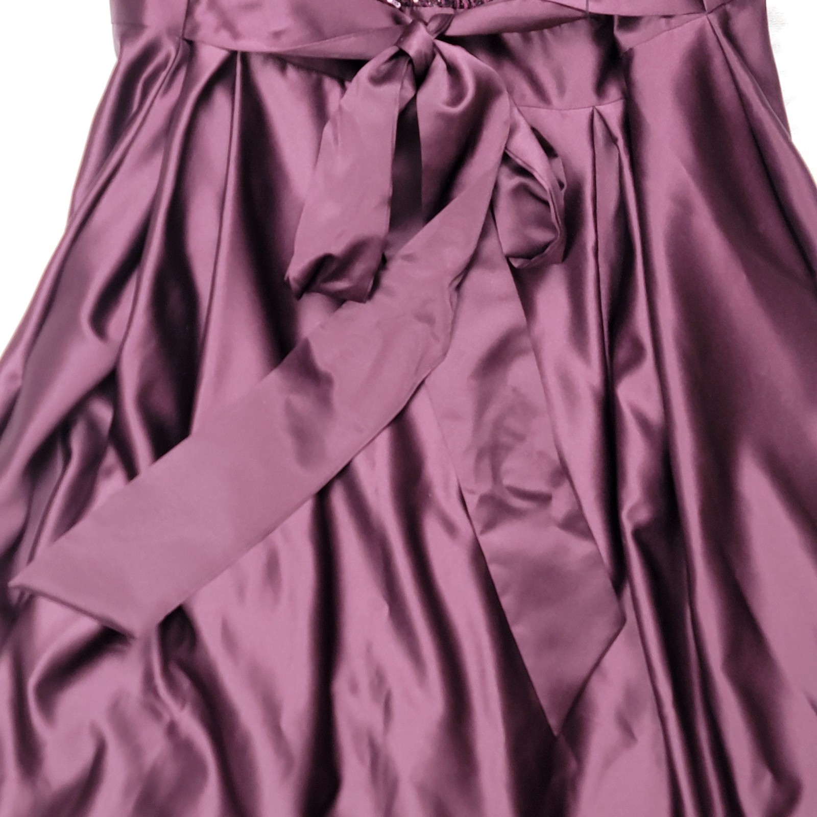 Plus Size 22W Purple Sequin Evening Gown Formal Maxi Dress V-Neck Elegant