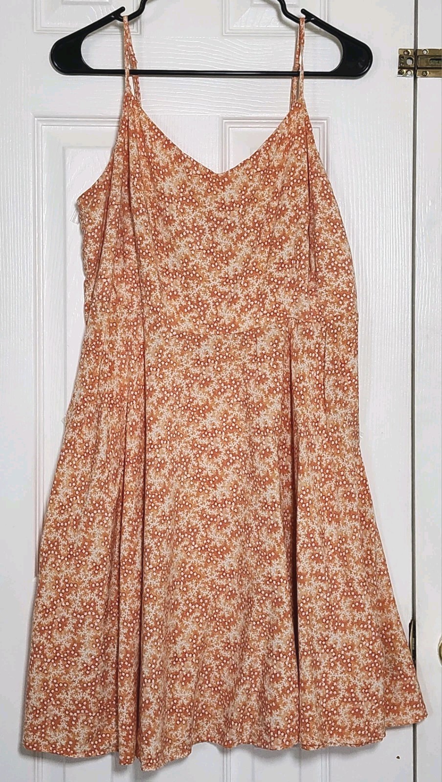 Old Navy Womans Peach Floral Sleeveless Smocked Cami Sundress Size XL