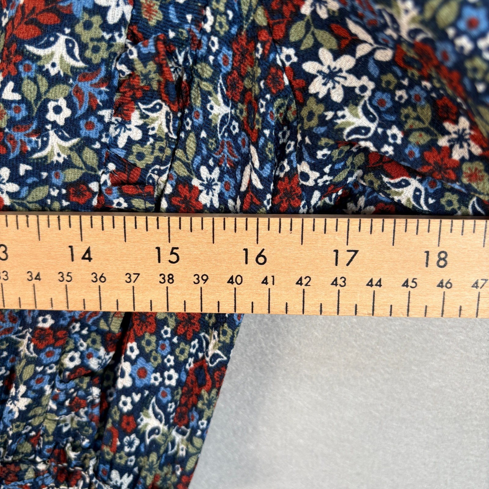 Max Edition Floral Print Tiered Maxi Dress Ruffle Collar Puff Sleeve Size Large