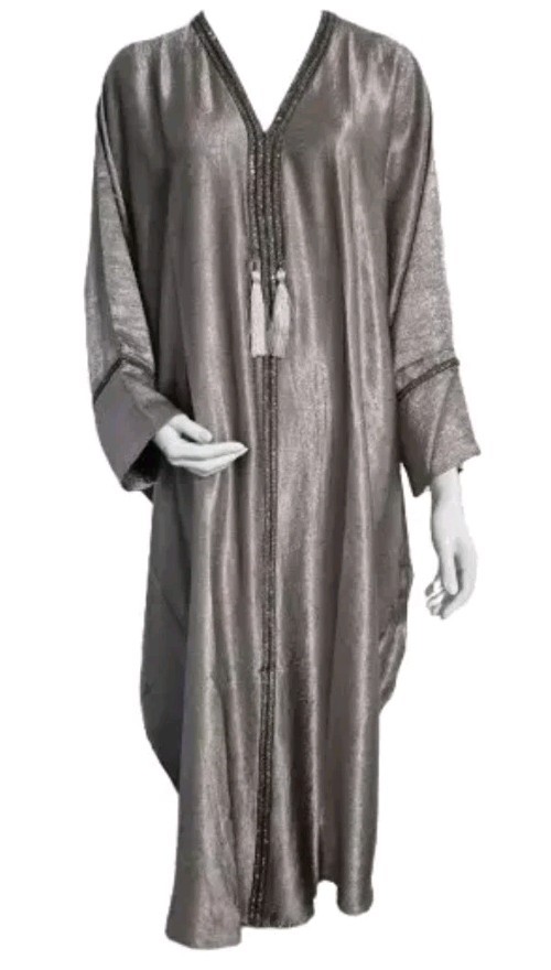 *SS26* Quality Ladies Premium Crushed Satin Frasha Abaya Diamante Stone Size 58