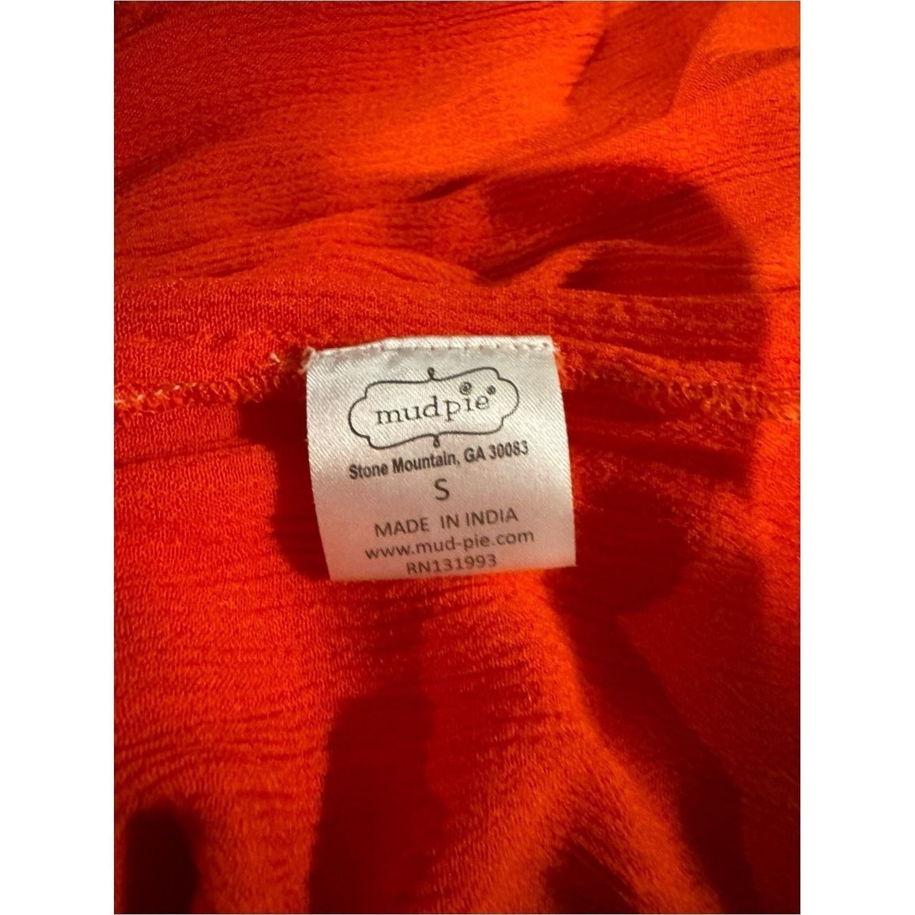 Mud Pie Bright Orange maxi Dress
