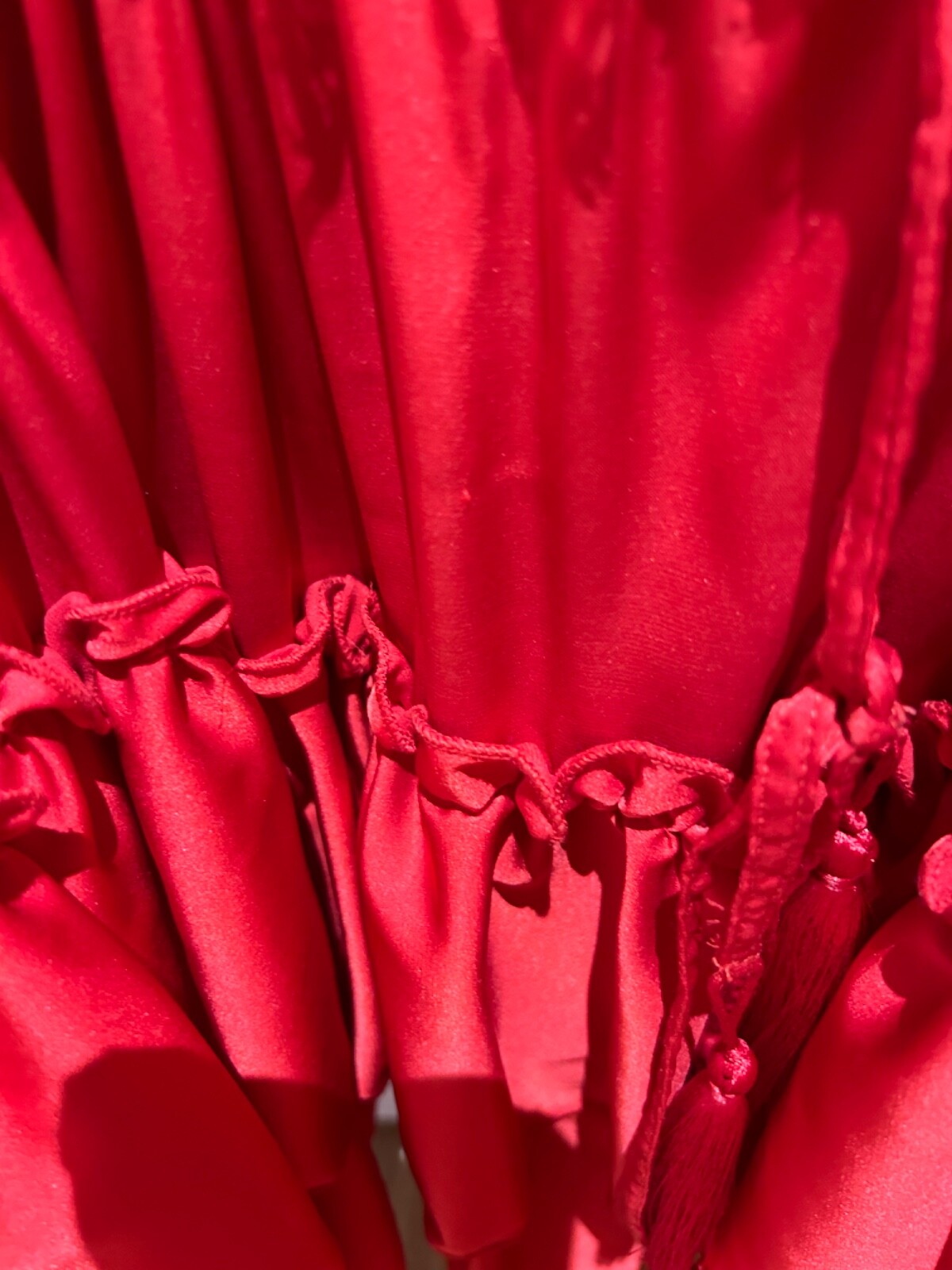 Red custom Silk dress