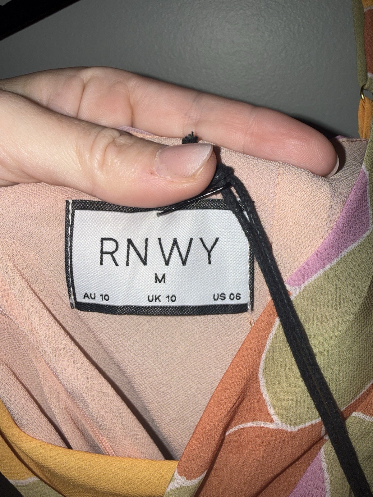NWT Runaway The Label Sienna Multicolour Slip Dress Maxi summer size 6 / Medium