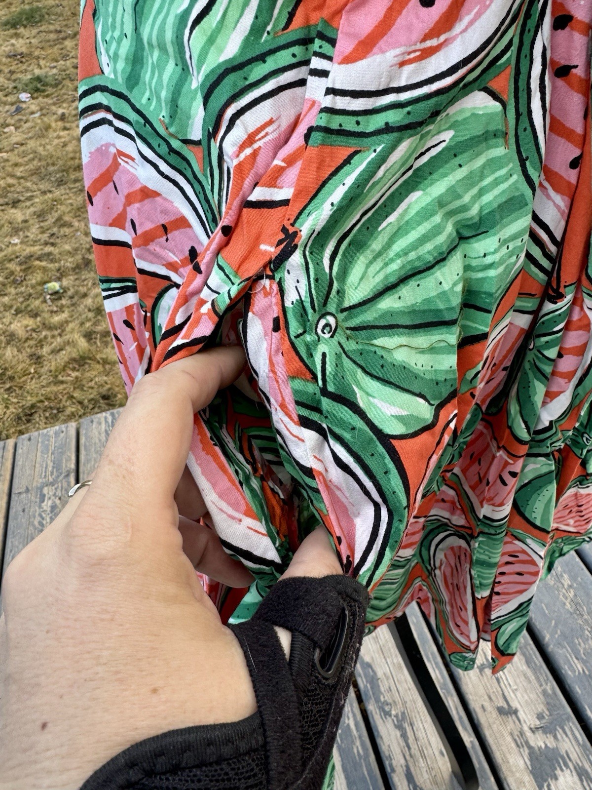 Hell Bunny Pin Up Dress Mini Watermelon Patterned Pockets 50’s Retro