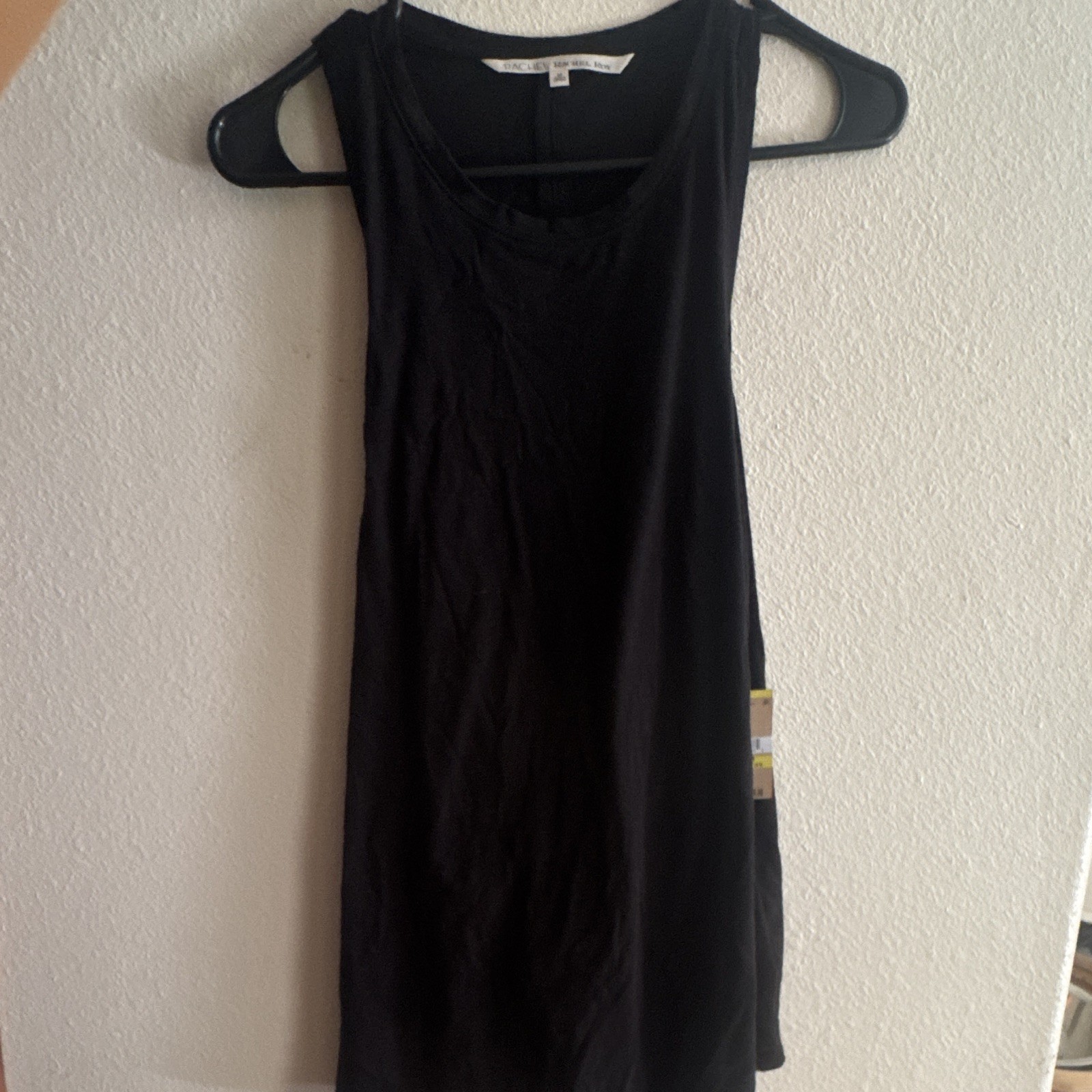 Rachel Roy Black Tank Dress Scoop Neck Sleeveless Short Size M
