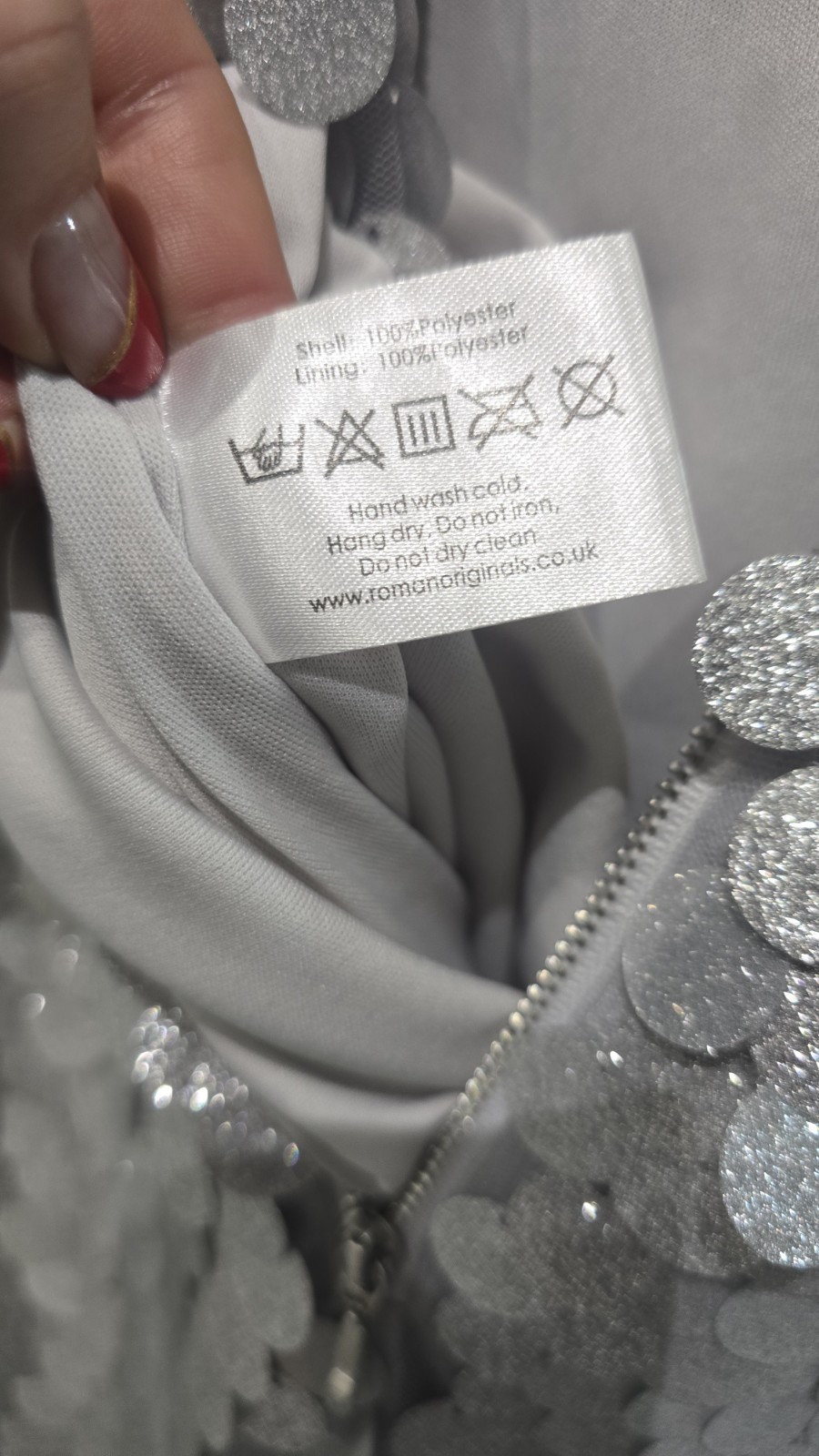Roman Silver Sequin Shift Party Christmas Dress Size 10 UK Brand New With Tags