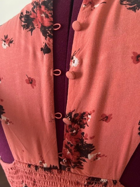 TORRID Rust Floral Print Smocked Challis Midi Summer Dress Size 1 S/M NEW