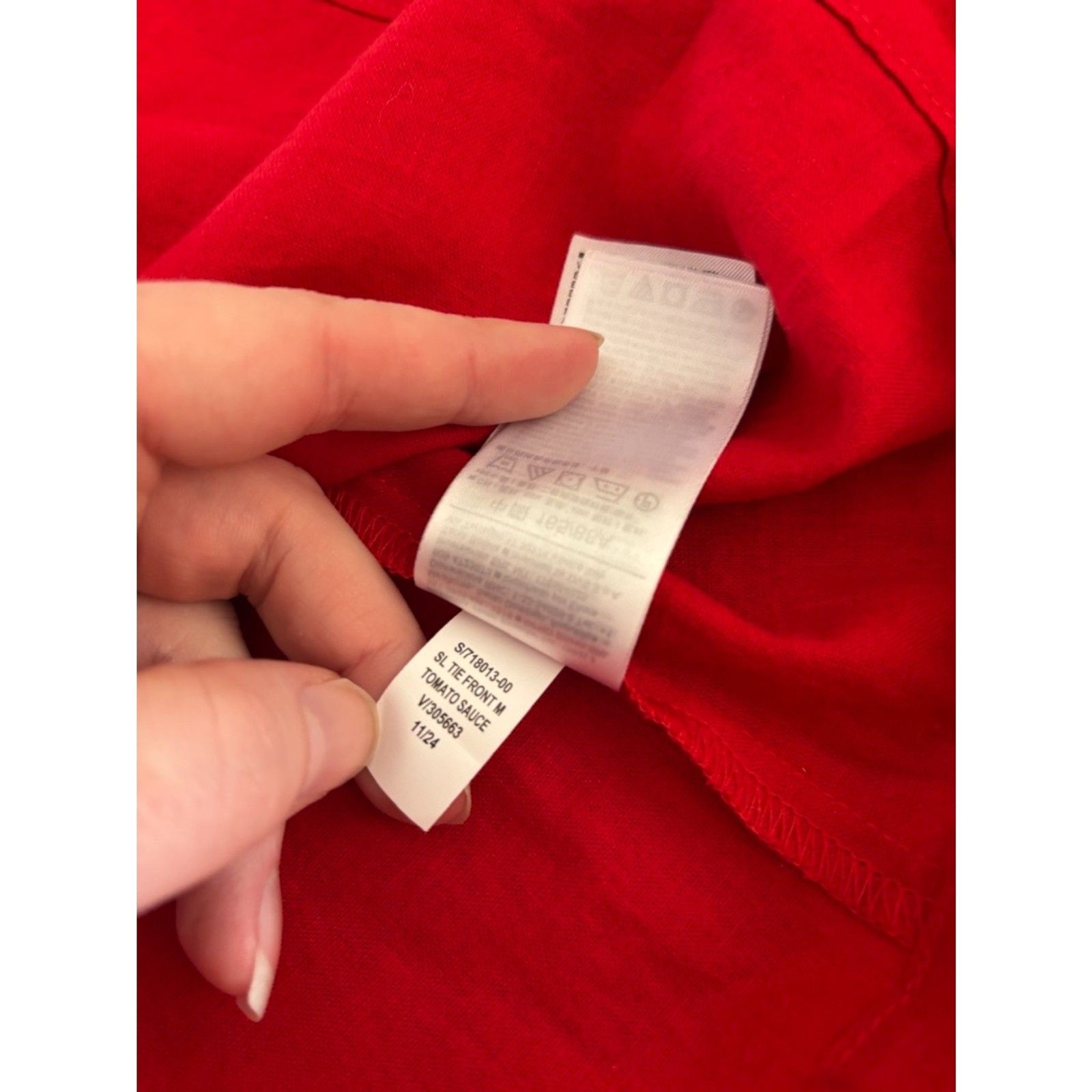Gap x DÔEN Red Dress linen blend size M new with tags