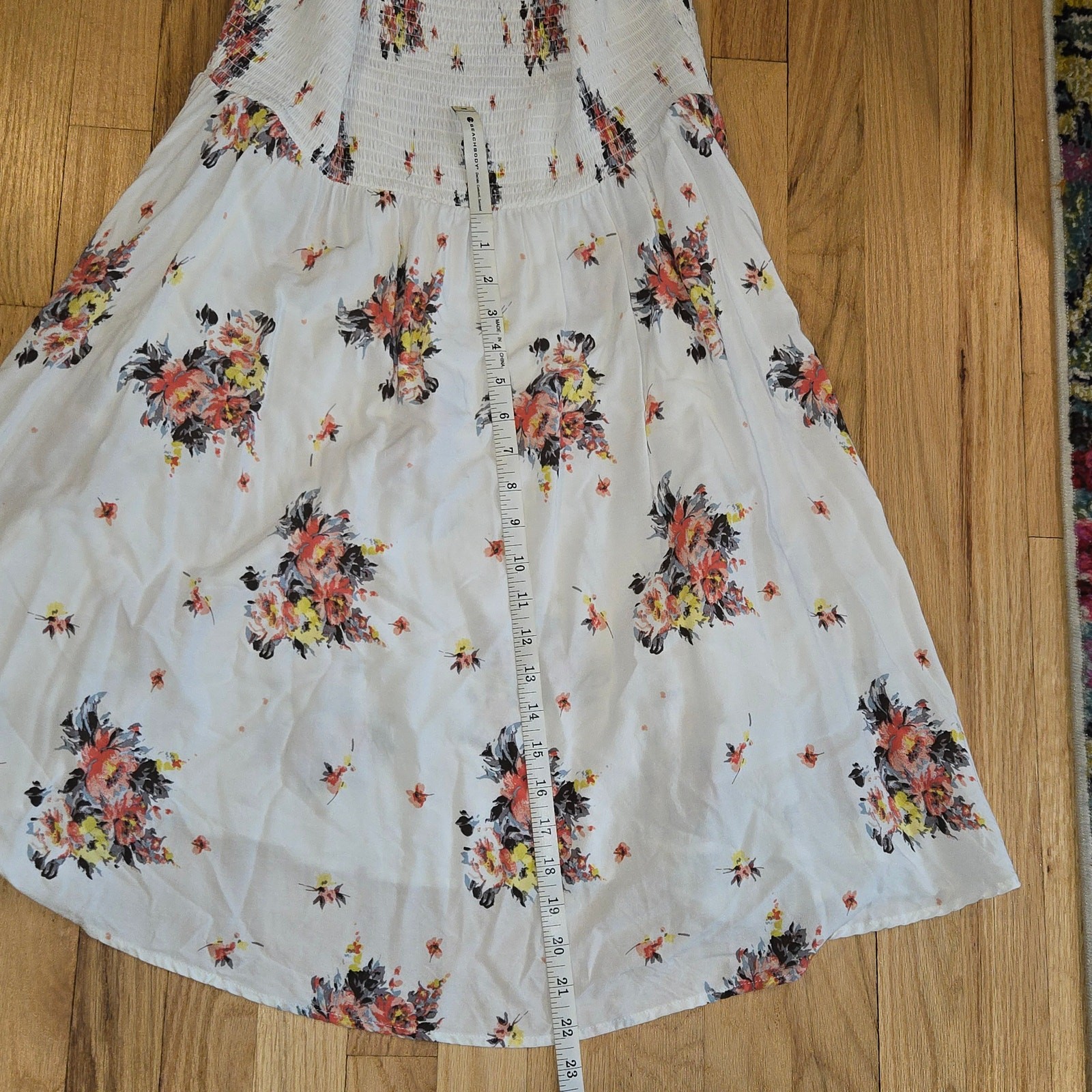 Torrid Floral off/on the shoulder shirred bodice sz 2 US 18-20
