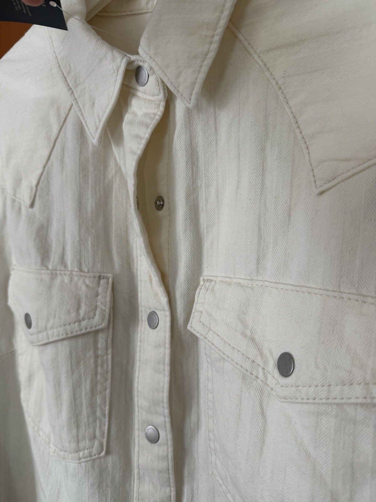 Women’s Universal Thread White Western Button-Up Shirt Dress Size Small NWT