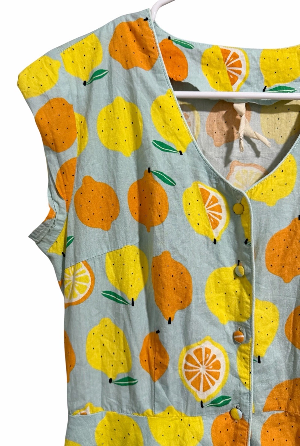 Teeberry & Weave Novelty Fruit Eclectic Art Flare Retro Dress Women’s Size Small