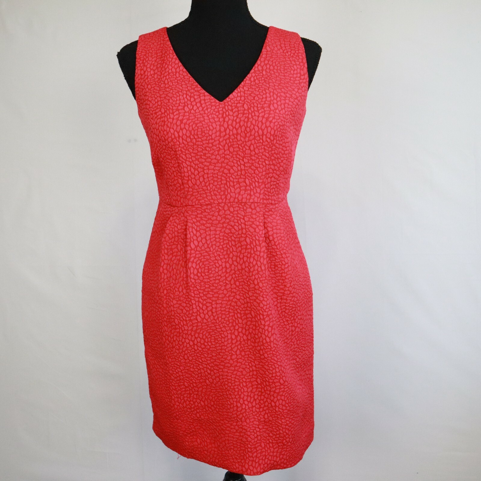 Ann Taylor Dress Womens 00P Petite V-Neck Bodycon Party Pink Sleeveless NWT