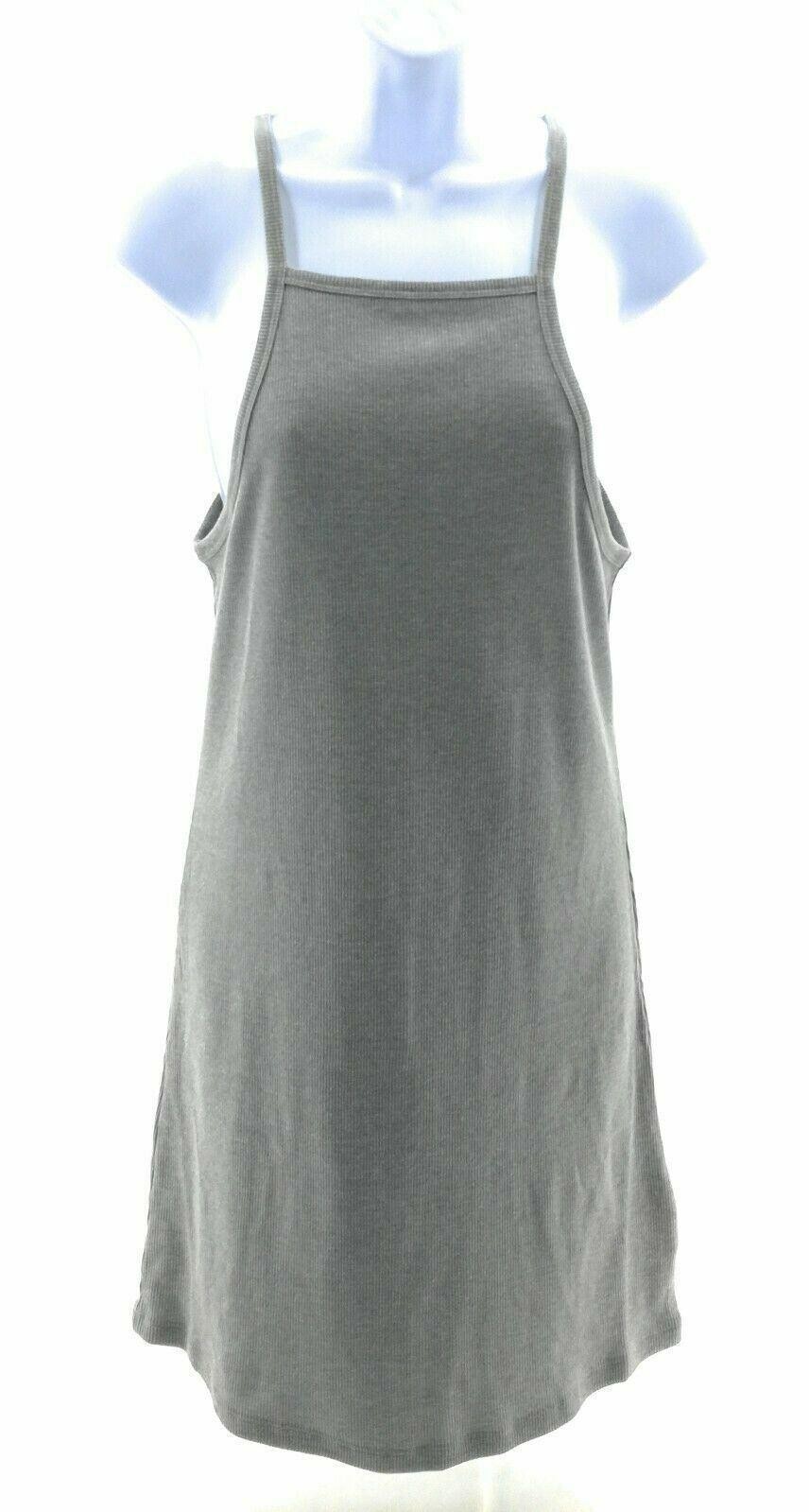 Double Zero Dress Juniors Gray Sleeveless Bodycon Ribbed Short Summer Casual