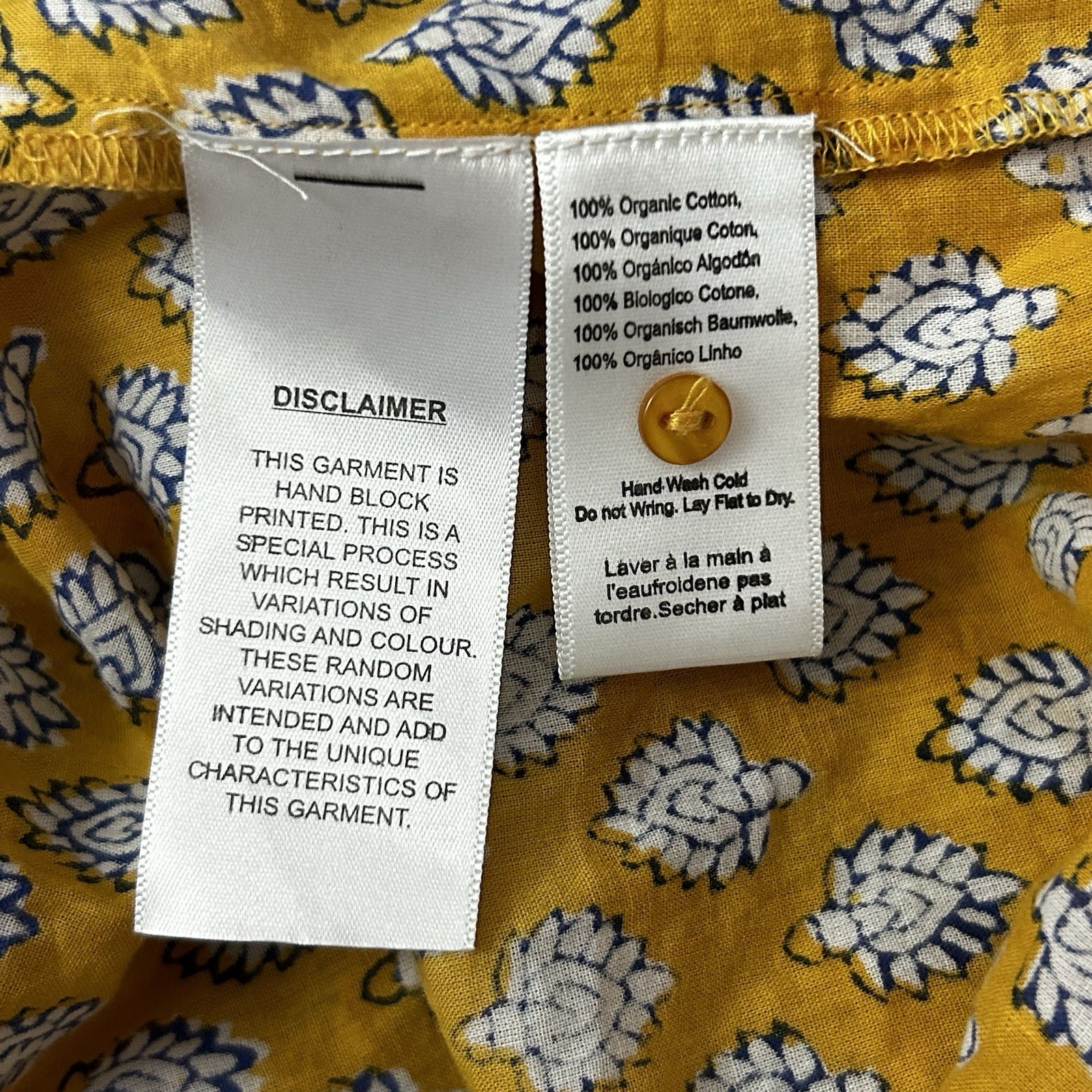 Emerson Fry Small Clemence Dress India Collection Tiered Yellow Boho Beach