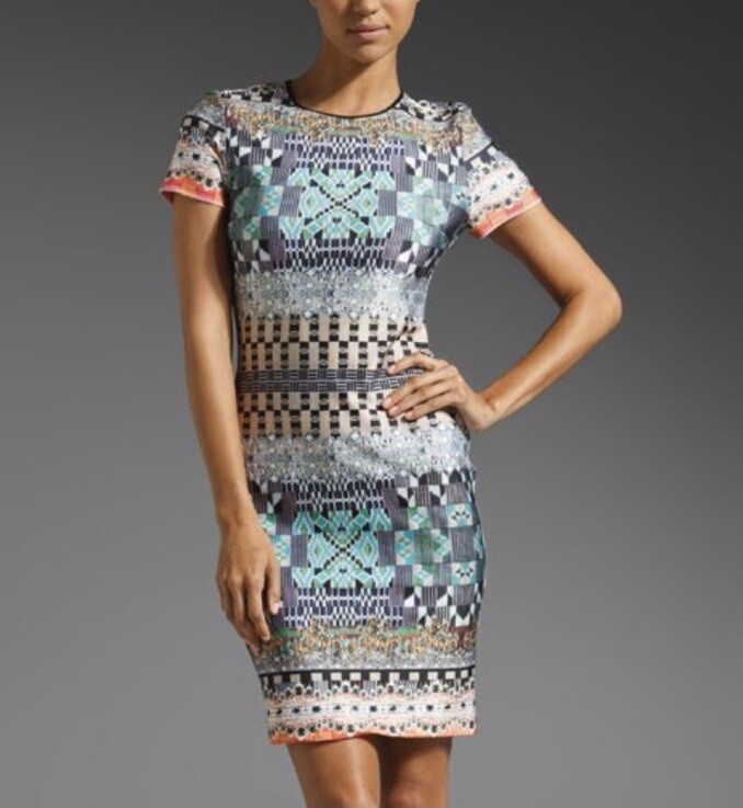 Clover Canyon Dress Bodycon Sookie Stackhouse True Blood Blue Neoprene