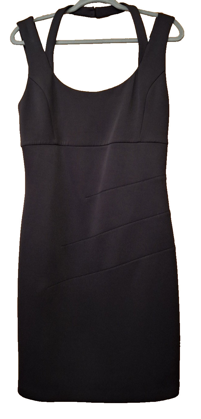 Guess Little Black Bodycon Mini Dress Size 12 Halter Tank Sheath Chic Sexy LBD