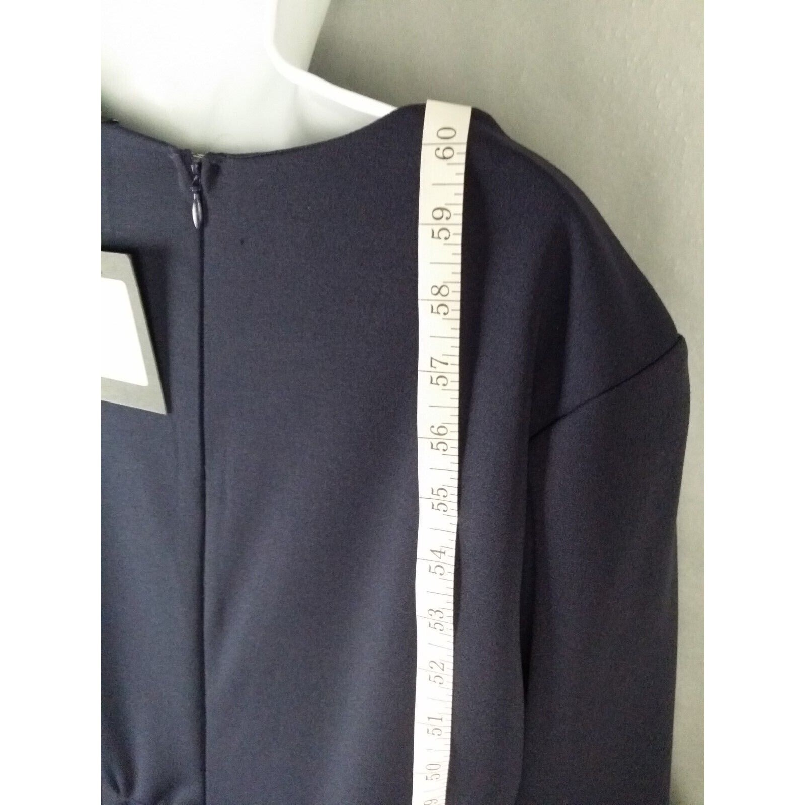 NWT NEW Marina Full Length Jumpsuit Size 8 – Navy Lined With Bell Sleeves