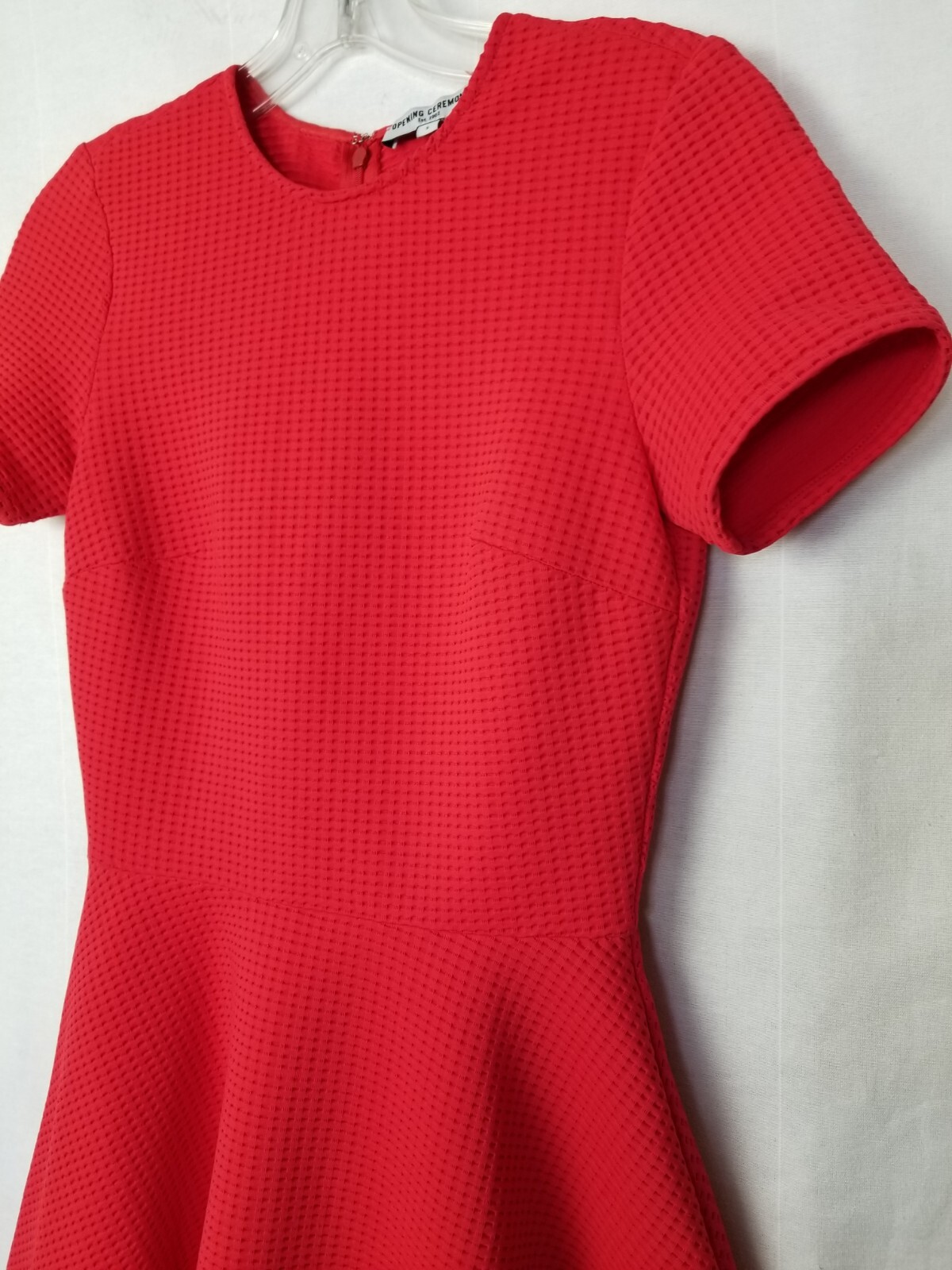Opening Ceremony Dress Women Size Small Cherry Red Clos A-line Stretch Skater