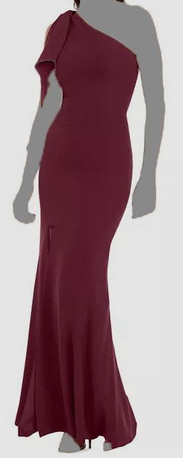 Dress The Population Women’s Red Georgina One-Shoulder Bow Gown Dress Size M