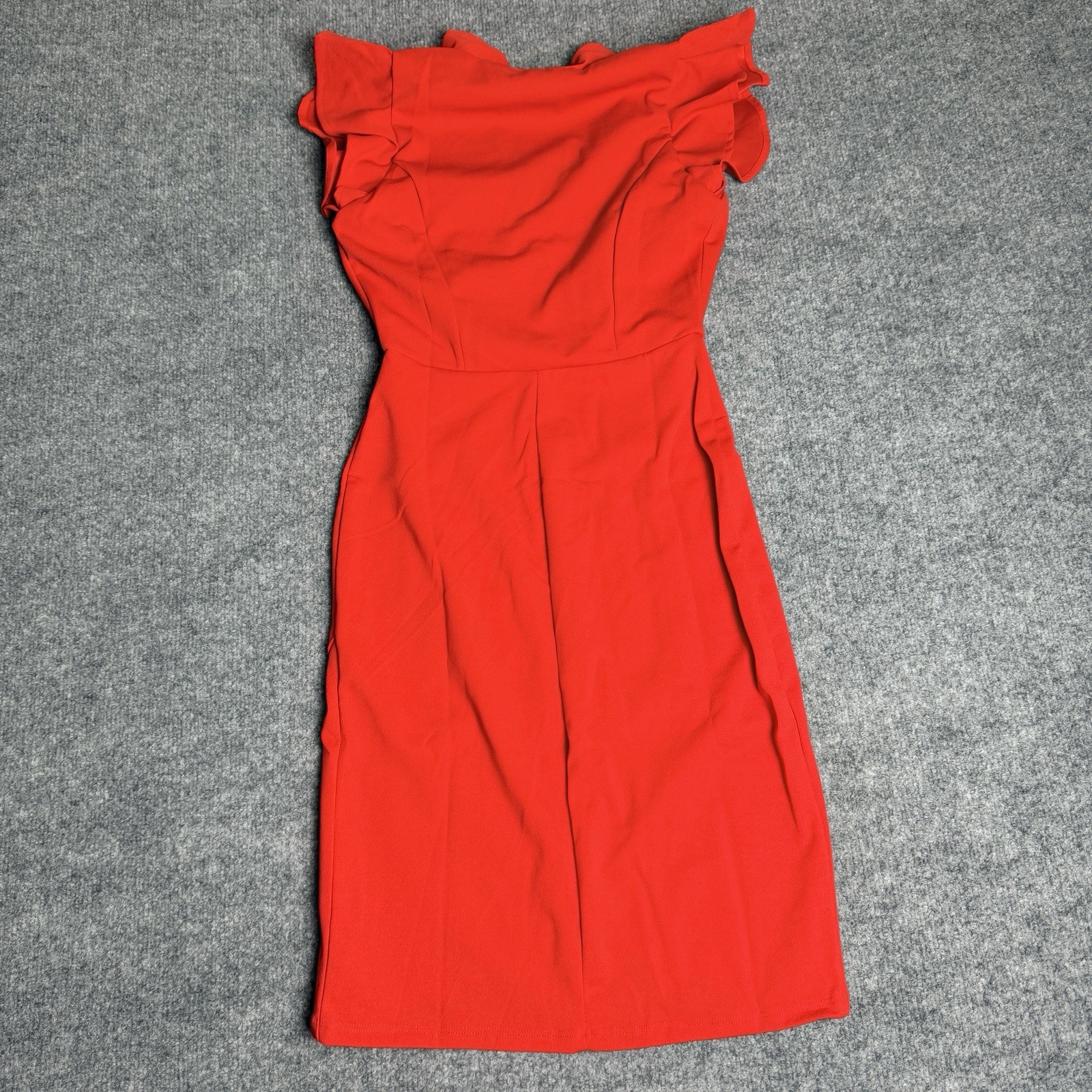 Fraiche by J Red Flutter Sleeve Sheath Dress Women’s Size Small NWT