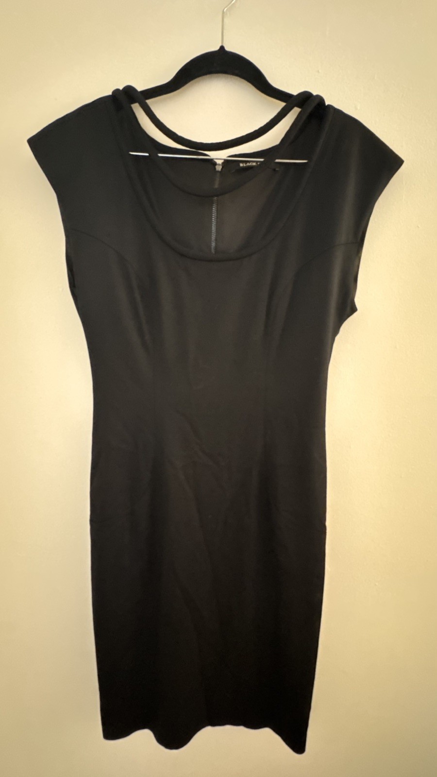 Black Halo Womens Black LBD Cap Sleeve Dress Size S