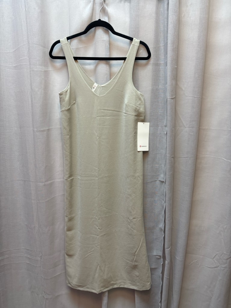 Lululemon | NWT Athleisure V-Neck Midi Dress in Raw Linen | Size 4
