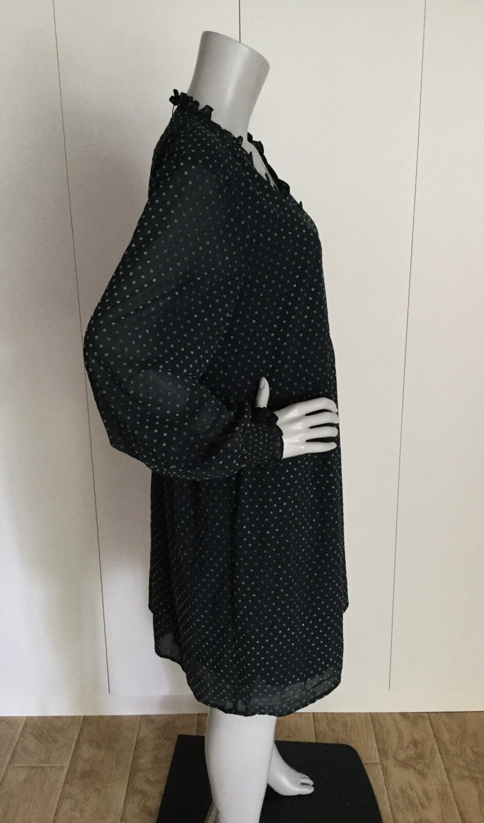 B.Young Swing Polka Dot Teal/Silver Dress Size 10