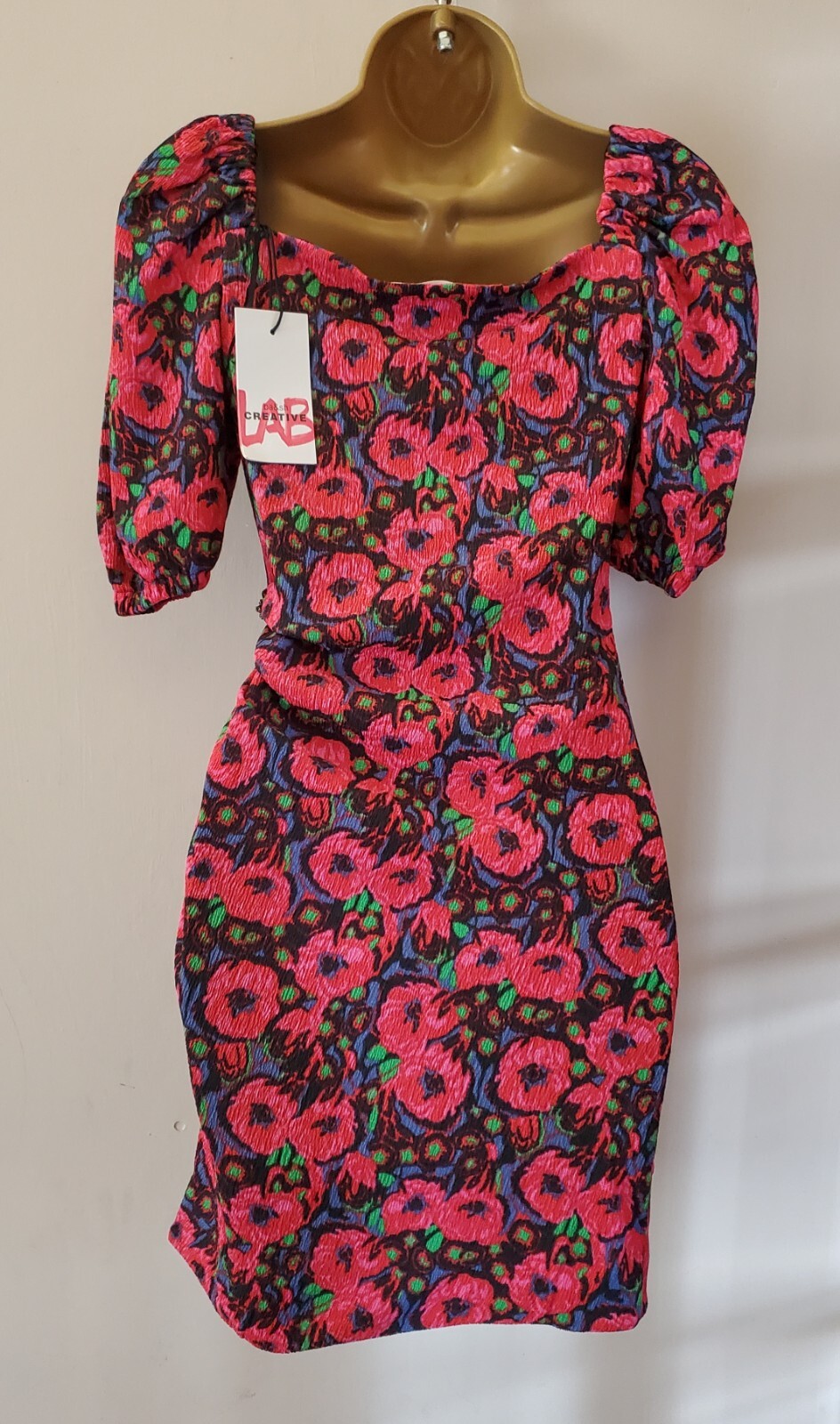 Ba&sh Lab Creative Dolly Jewel Button Summer Mini Dress Size 0 UK 6 New RRP £230