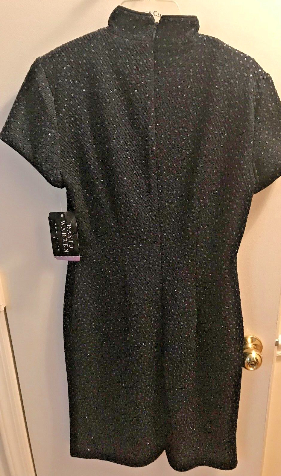 David Warren Womens Dress Navy Blue Rhinestone Specks Asian Inspired Size 6 NEW