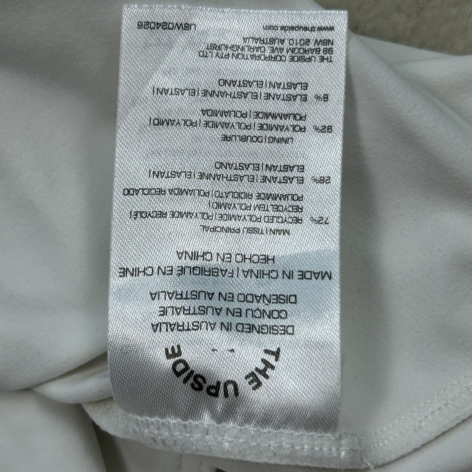 The Upside Womens Small Peached Brooklyn Dress Sleeveless White Built In Shorts