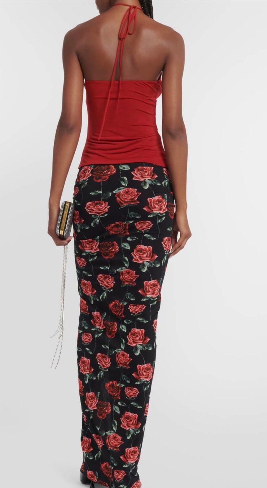 Magda Butrym Floral-appliqué halter-neck top