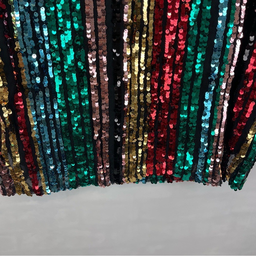 Francesca’s Mi Ami Multi Color Sequin Party Dress Size Small NEW