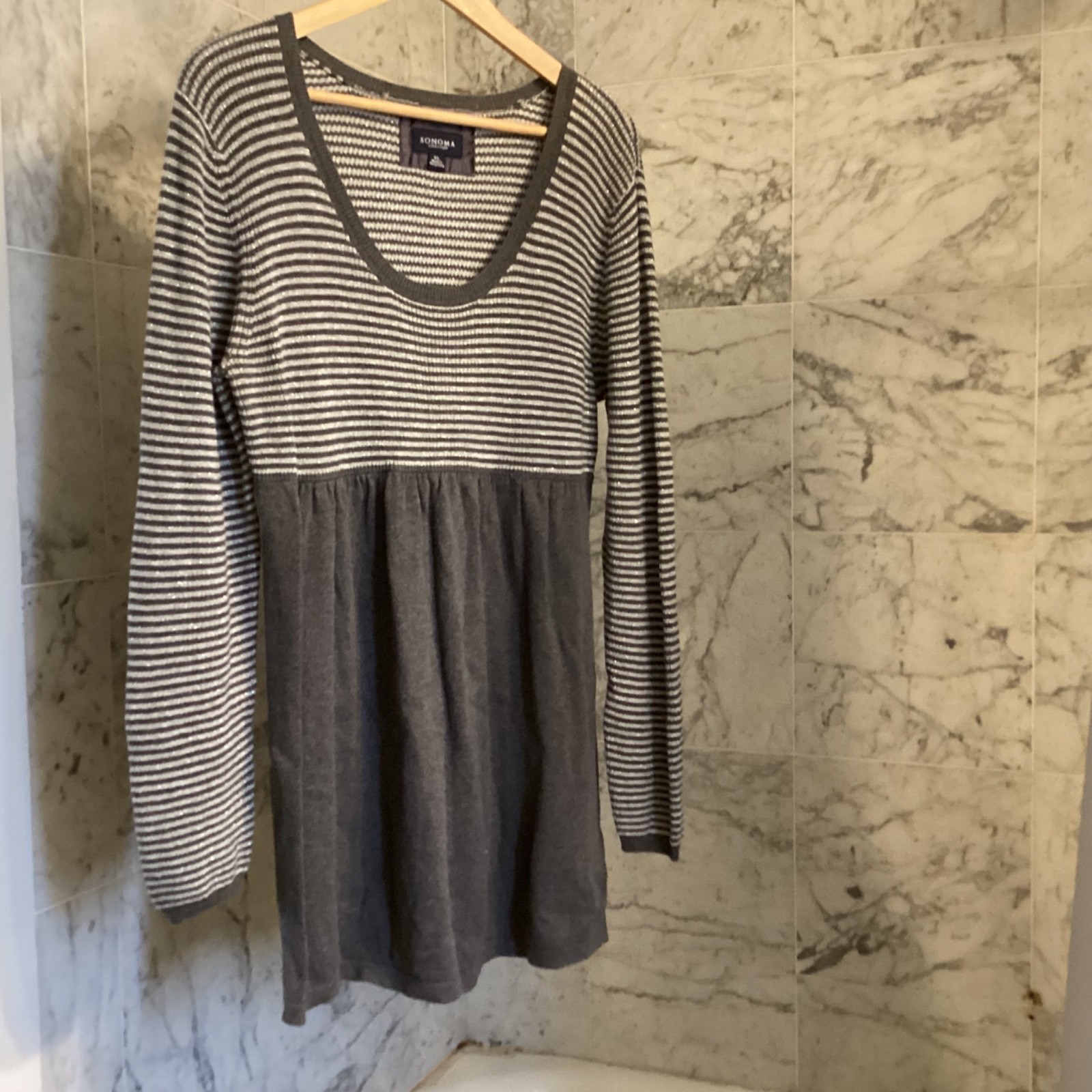 Sonoma Life+Style XL Pre-Owned Casual Dress Made in HK Women’s Grey
