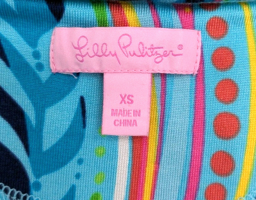 Lilly Pulitzer Multicolor Silk/ Cotton Blend Tunic Dress Tropical Resort XS