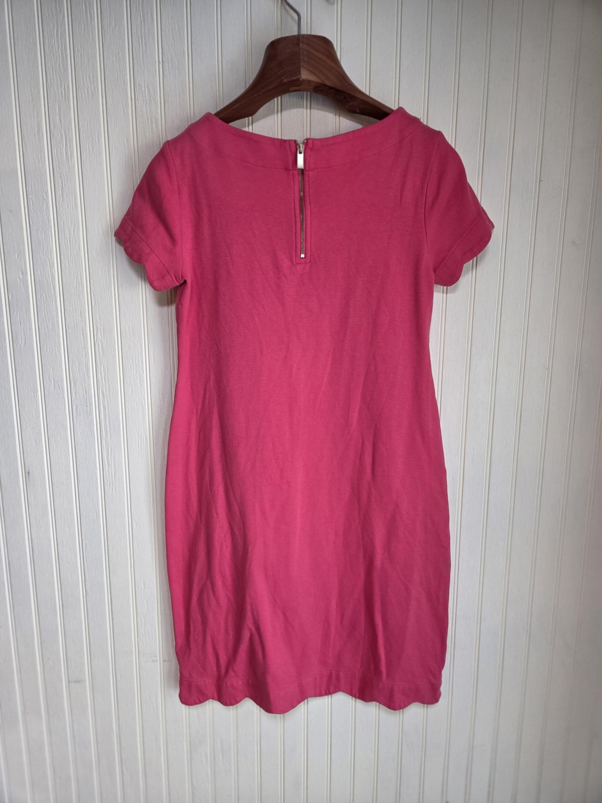 Talbots Dress Womens PS Pink Short Sleeve T-Shirt Shift Knee Length Cotton
