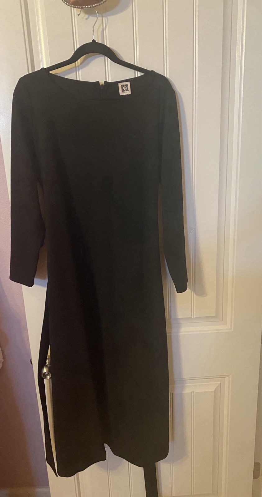 Anne Klein Long Sleeve Women’s Black Dress With Pockets Size 14