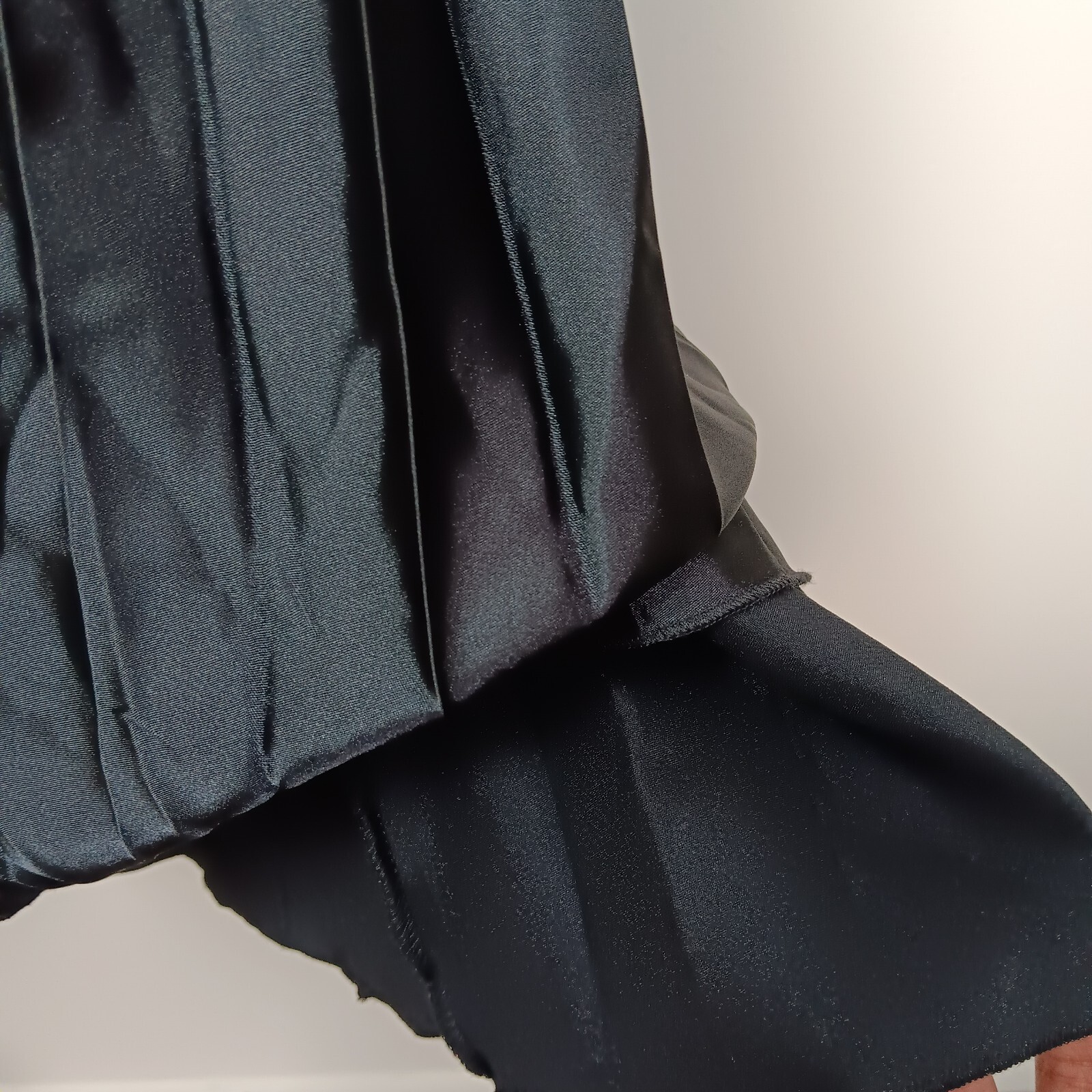 City Chic Satin Rhinestone Embellished Sleeveless Pleated Maxi Dress Black XL 22