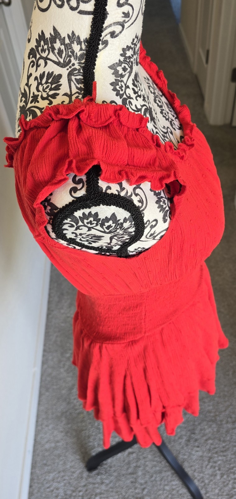 VTG Princess Polly Red Ruffeled Kensie Dress Minimalist Qoquette Festival Y2K 6