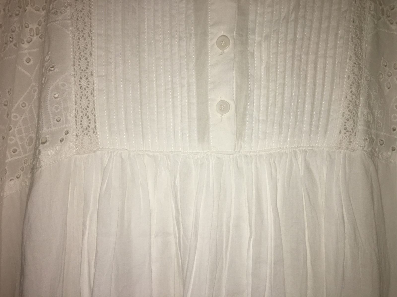 ZARA OYSTER WHITE MIDI EMBROIDERED DRESS V NECK With Long Sleeves Size S BNWT