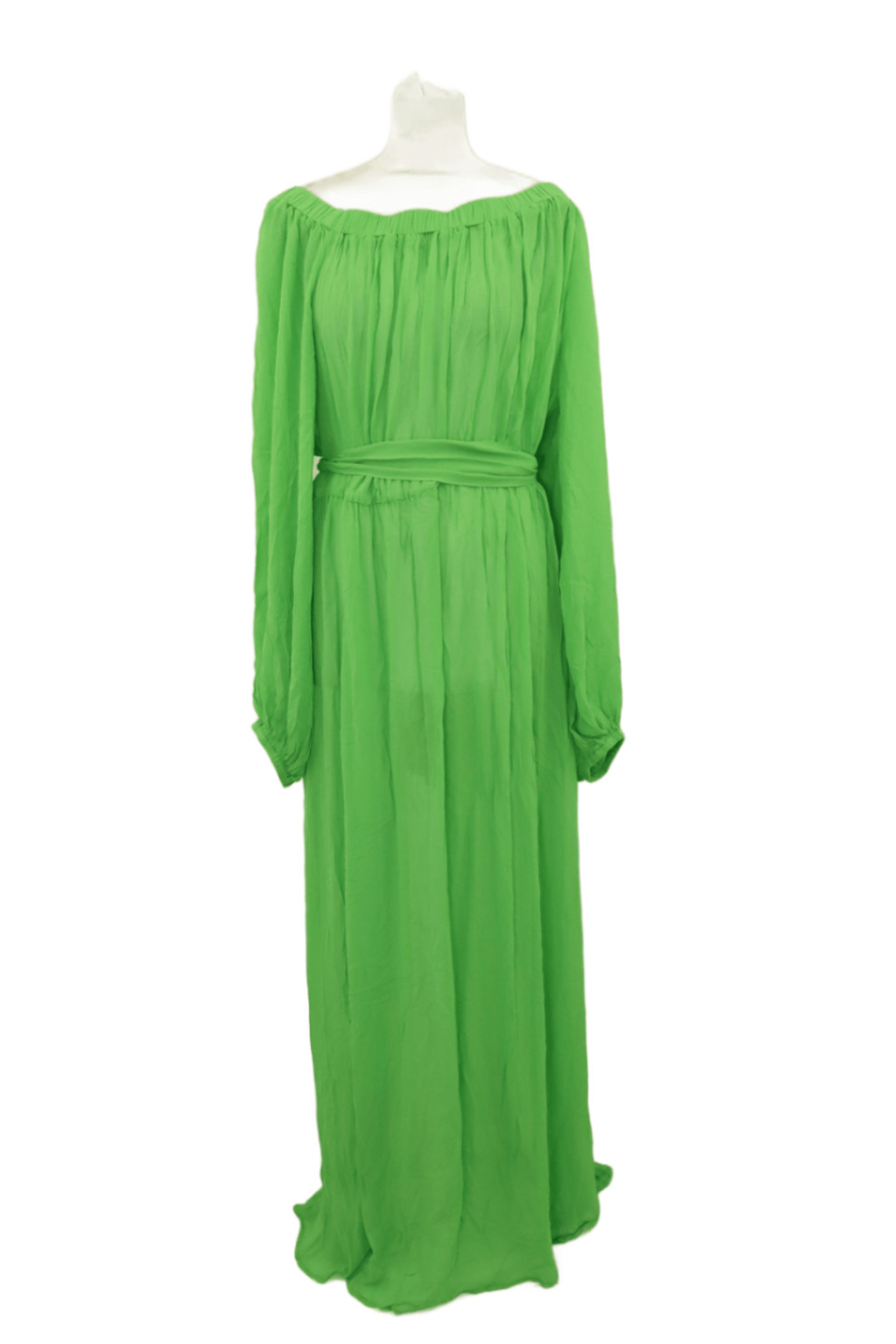 Karen Millen Women’s Dress Size XXL Green Off the Shoulder Tie New