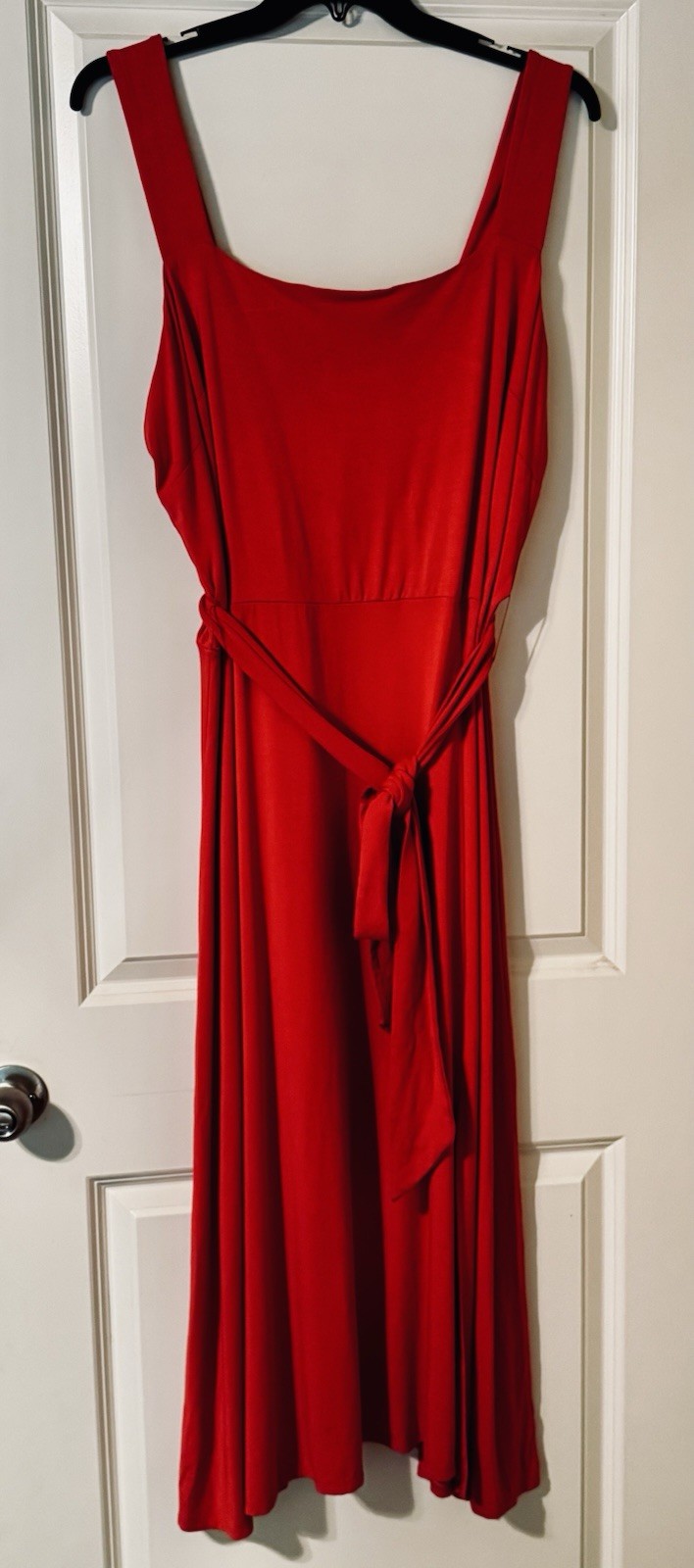 NWT Sugarlips Red Midi Dress Size 3XL Tie Waist Sleeveless Flowy Plus Size