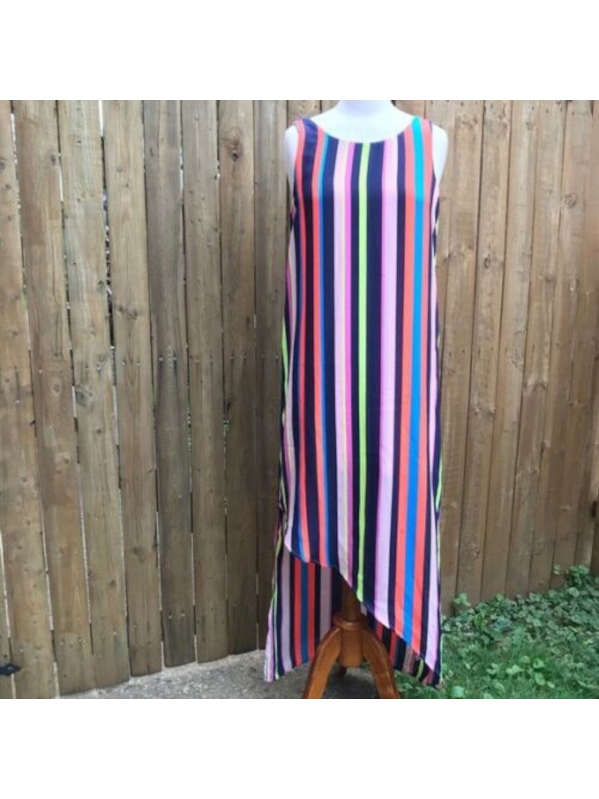 PROJECT 28 NYC Womens Pink Sleeveless Scoop Neck Full-Length Trapeze Dress XS