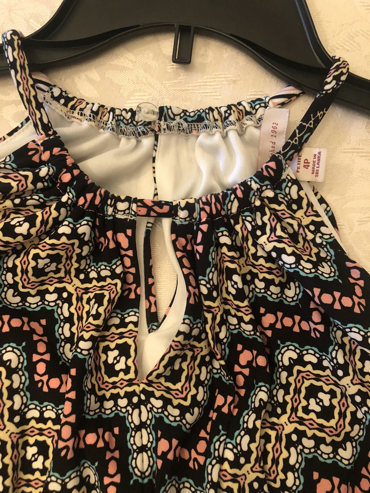 Db established 1962 Womens Multicolor Casual Dress, Size 4P, Halter Neck