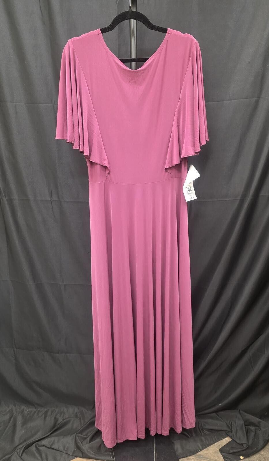 KOH KOH Plus Size Flowy Formal Maxi Dress Plum Purple XL 14‑16